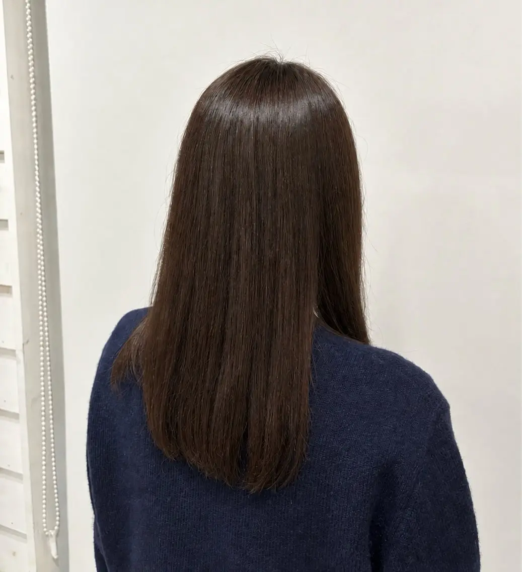 ロング カラー アッシュ 透明感カラー オレンジ ヘアカラー COVACO 渡辺のヘアスタイル
