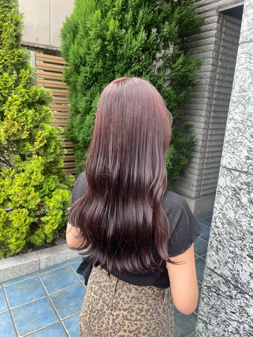 カラー ブラウンカラー ピンクカラー 都築 明日香のヘアスタイル