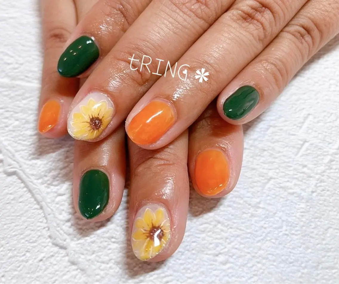 ネイル ハンドネイル tRING＊ しいの木台のネイルデザイン