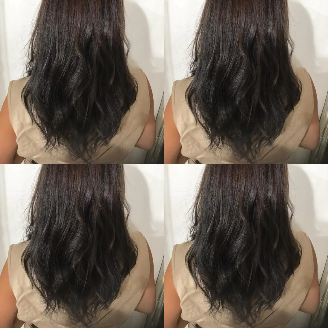 セミロング カラー ブルーカラー ハイライトカラー ハイライト 小栗 麻衣のヘアスタイル