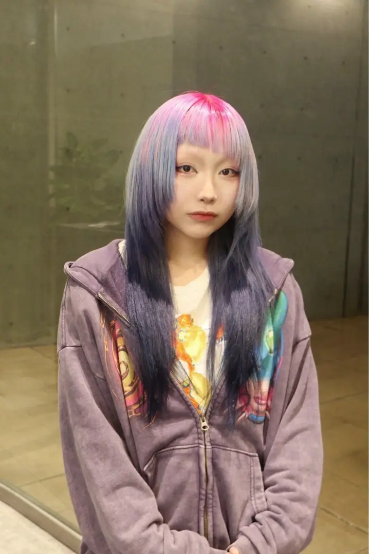 ロング カラー ロング ヘアカラー レイヤー/ブリーチ iwamiya岩見谷のヘアスタイル