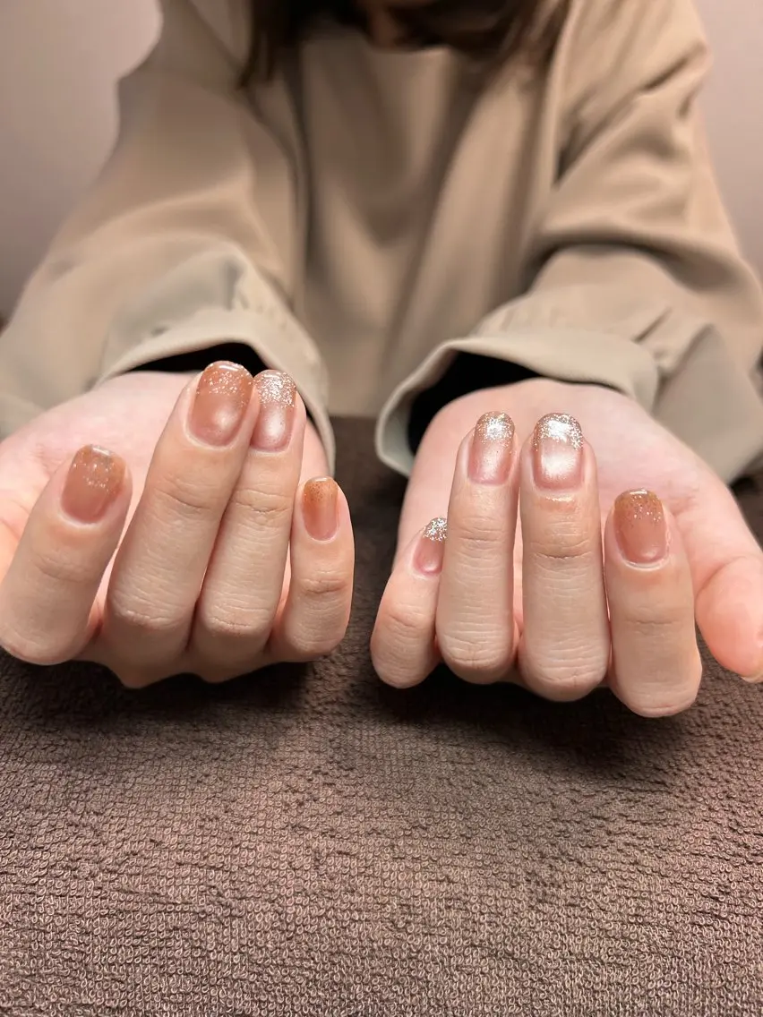 ネイル ラメ(グリッター) シンプルネイル Bell Nailのネイルデザイン