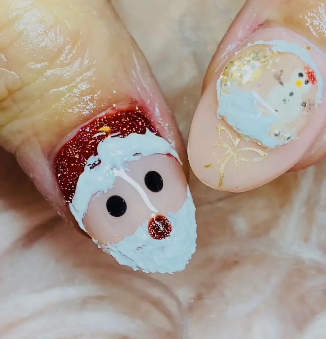 ネイル 冬ネイル クリスマス HandSnail 座間ネイルサロンのネイルデザイン