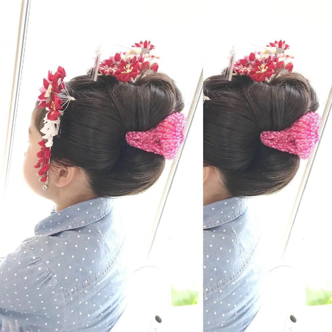 ヘアアレンジ キッズ 早朝✨ヘアセット 着付け/清水玲歌のヘアスタイル