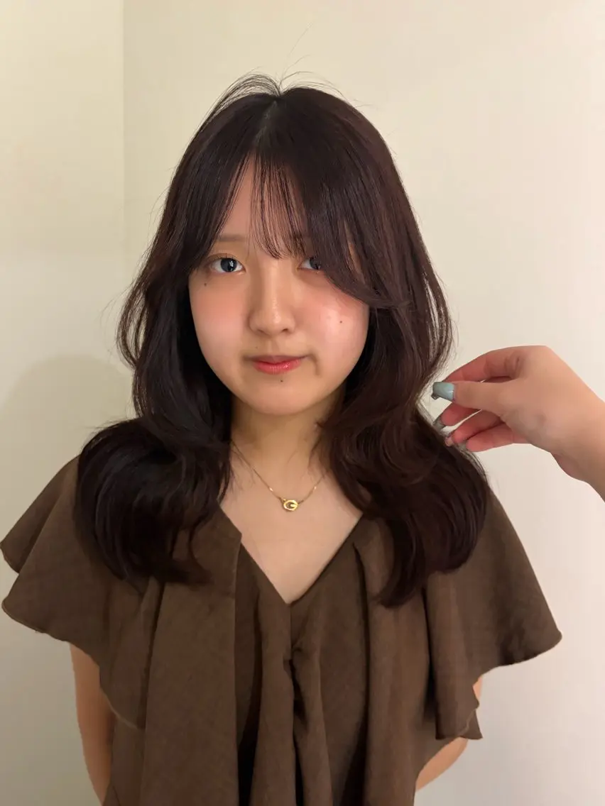 セミロング カラー ブラウンカラー ヘアカラー ブリーチモデル募集中 YUWA...大宮のヘアスタイル