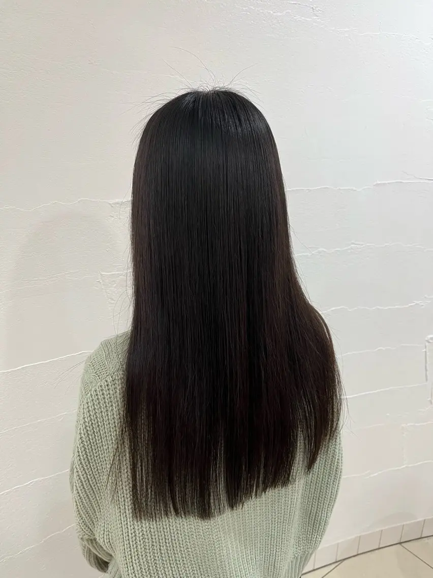 ロング 縮毛矯正 カット 縮毛矯正 西田 早輝子🍊のヘアスタイル