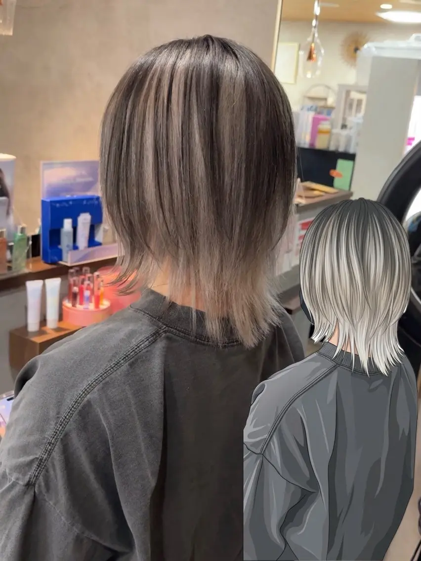ショート カラー ショートヘア ウルフカット ヘアカラー トリートメント RIENSリエンス ✂️木村康二✂️のヘアスタイル