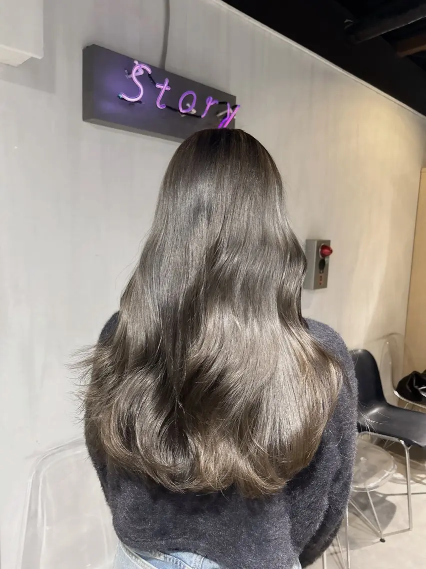 ロング 韓国風カラー 卒業式のヘアスタイル ハッシュカット 韓国風ヘア レイヤーカット MEI🎀レイヤー 🎀韓国styleのヘアスタイル