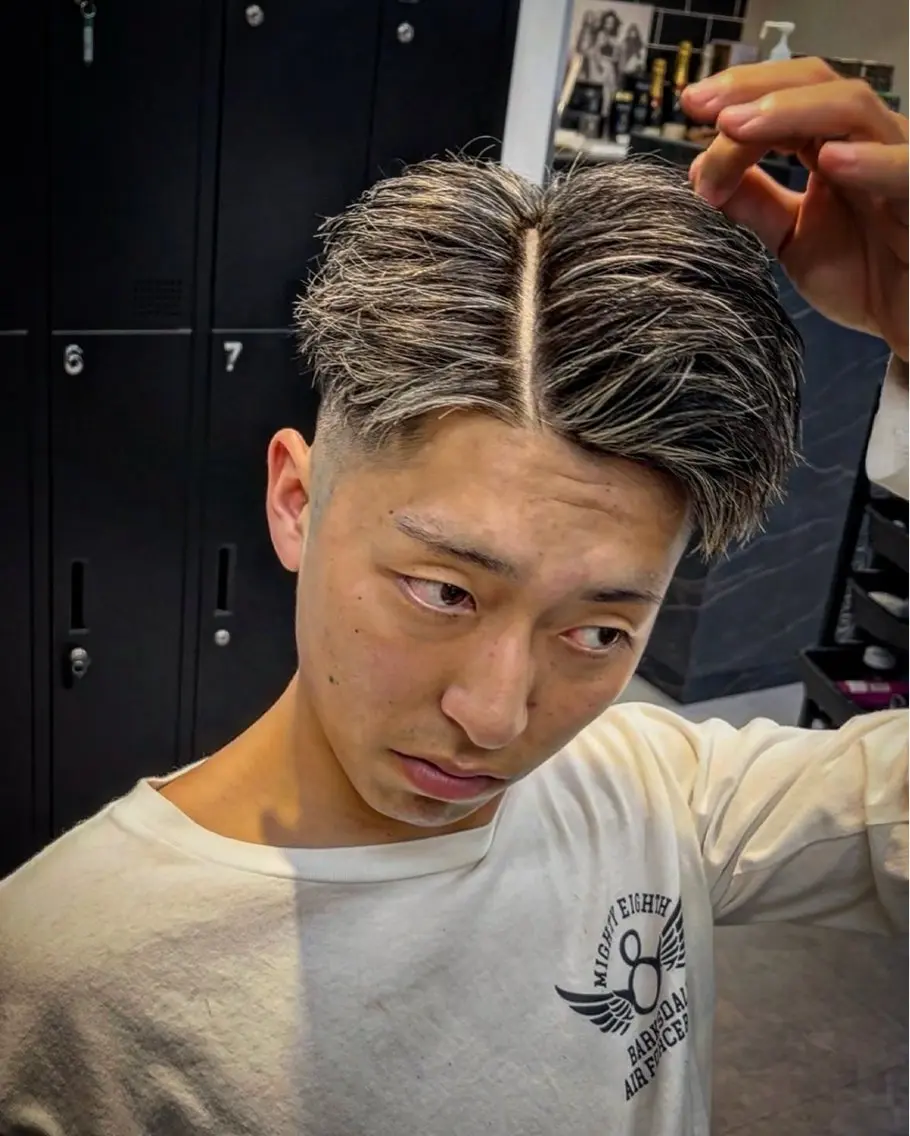 ショート カラー ヘアアレンジ メンズ メンズメッシュ メッシュ カット ヘアカラー ヘアセット men'slapis YUTOのヘアスタイル