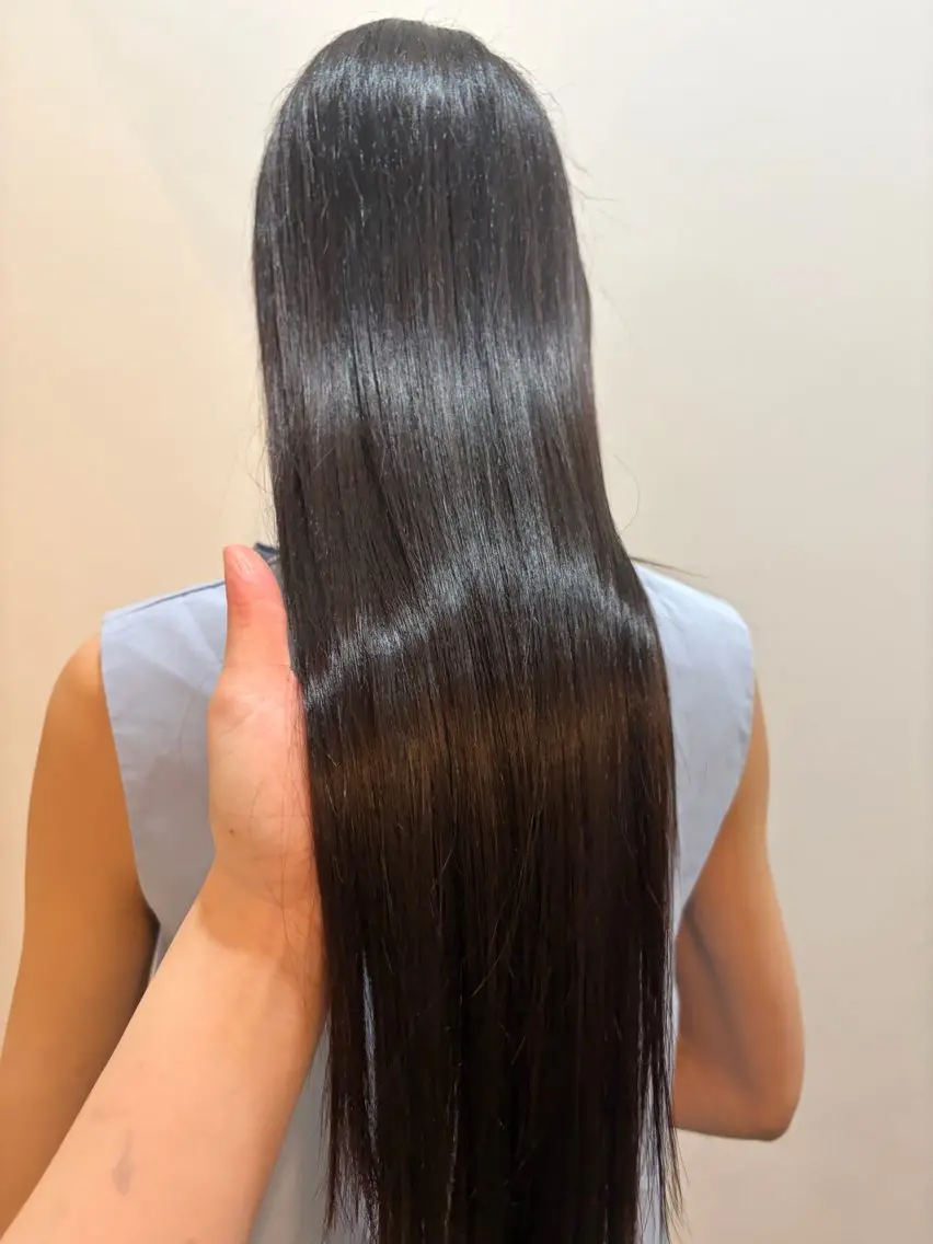ロング 縮毛矯正 yuzuki縮毛矯正 /カラーモデルのヘアスタイル