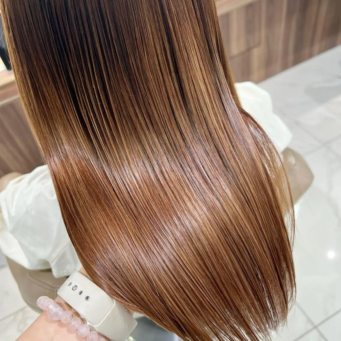 ロング 髪質改善 カット トリートメント 三箇島陽香/髪質改善 クロスパーマ縮毛矯正のヘアスタイル