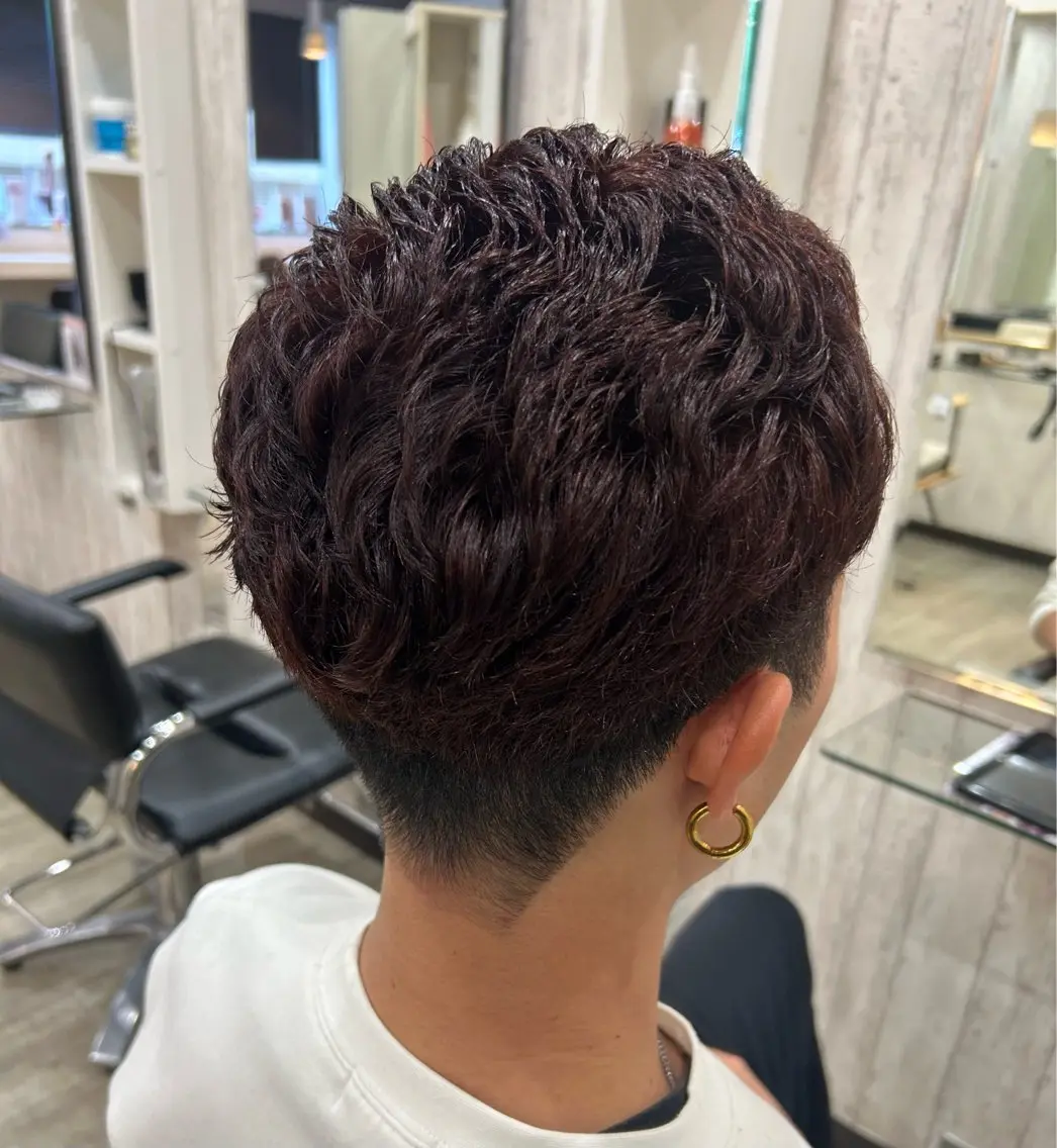 ショート カラー メンズ ブラウンカラー カット ヘアカラー 新横浜CLOVER 本店🍀 鈴木 陽太のヘアスタイル