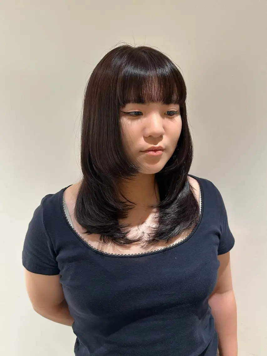 セミロング カット カット/パーマ/ iroha🪼のヘアスタイル
