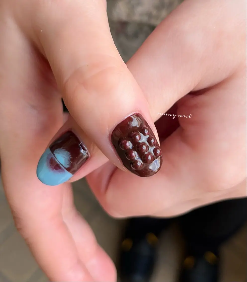 ネイル カジュアル ジェルネイル ミラーネイル パラジェル sunny nailのネイルデザイン