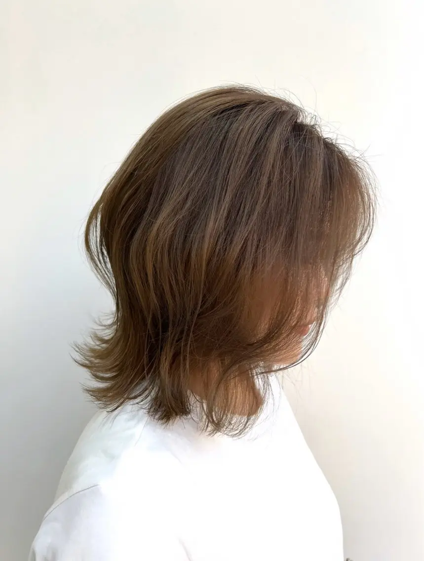 ミディアム カラー ヘアアレンジ ヘアカラー トリートメント ✨艶髪✨ 吉田誠のヘアスタイル