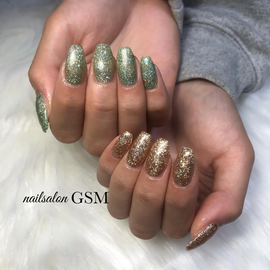 ネイル キラキラネイル ハンドネイル nail salon GSMのネイルデザイン