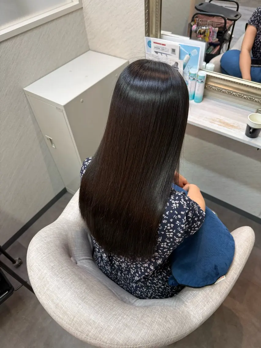 ロング 縮毛矯正 ヘッドスパ 髪質改善/縮毛矯正 アンナ🍊のヘアスタイル