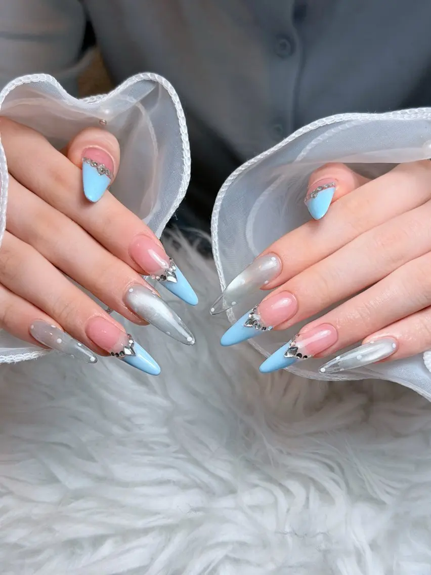 ネイル キラキラネイル 韓国ネイル マグネットネイル 夏ネイル ワンホンネイル ハンドネイル Sully Nail Labのネイルデザイン