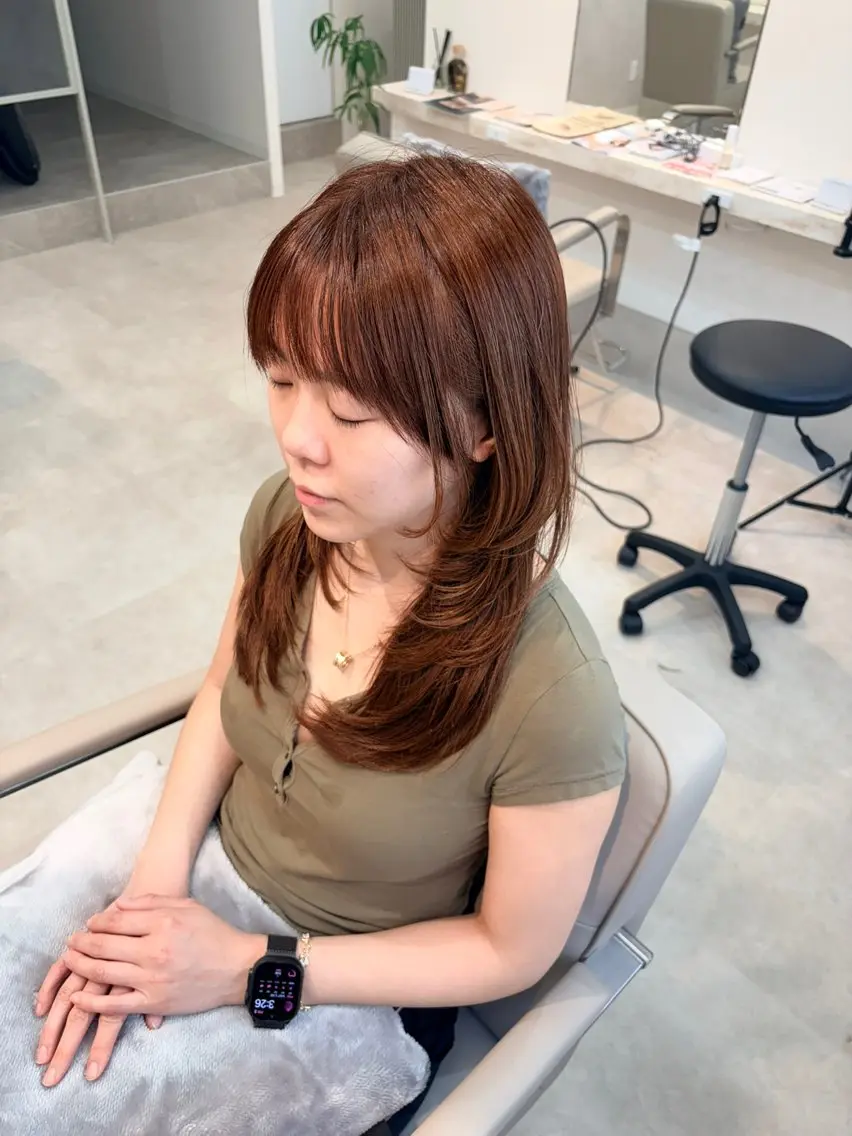 ロング カラー レイヤーカット 似合わせカット 髪質改善 川島　広大のヘアスタイル