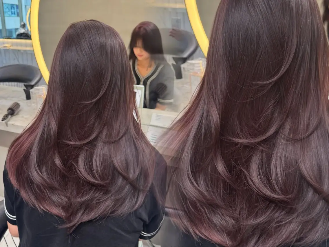 ロング カラー カット ヘアカラー トリートメント レイヤー/縮毛矯正 マスター✨️タケルのヘアスタイル