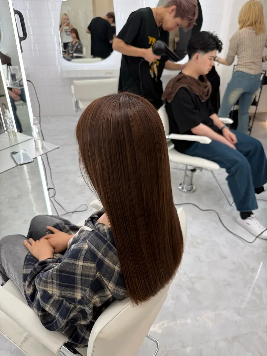 ロング カラー ヘアカラー トリートメント 透明感カラー 💋🩷りなのヘアスタイル