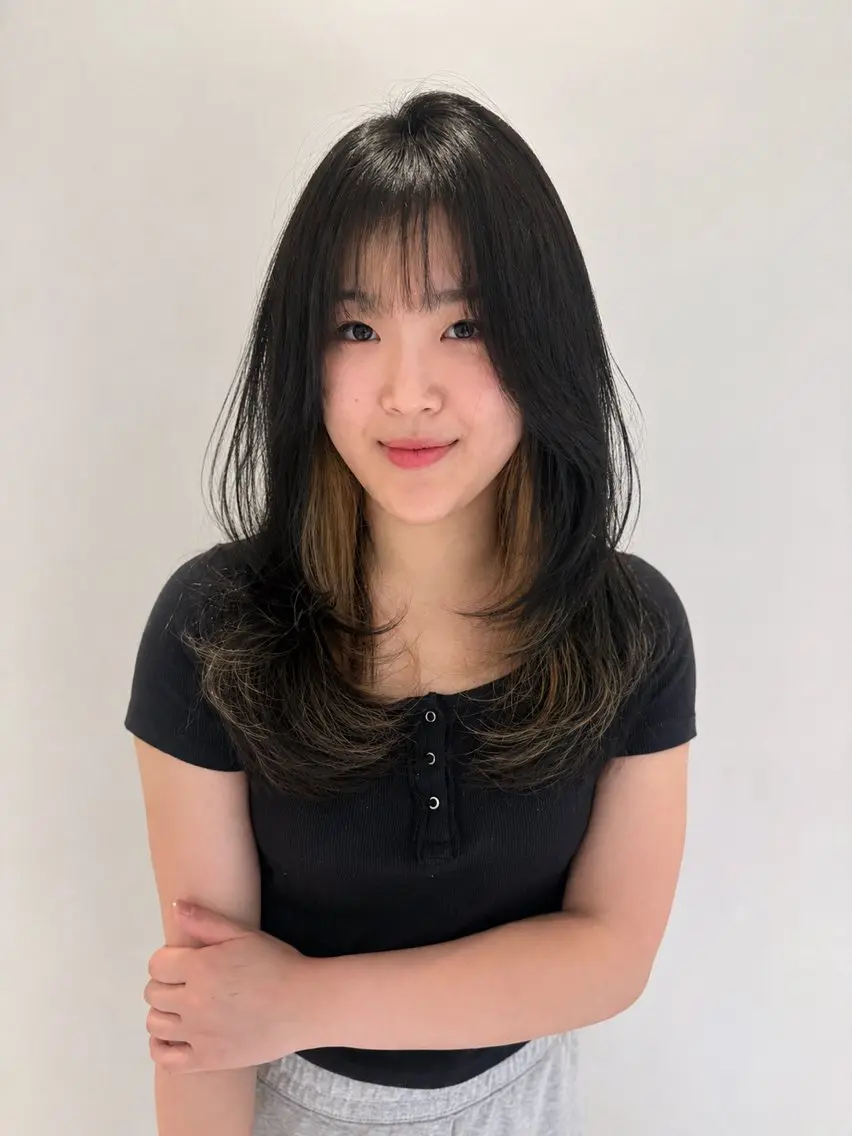 ミディアム 由良 龍也のヘアスタイル