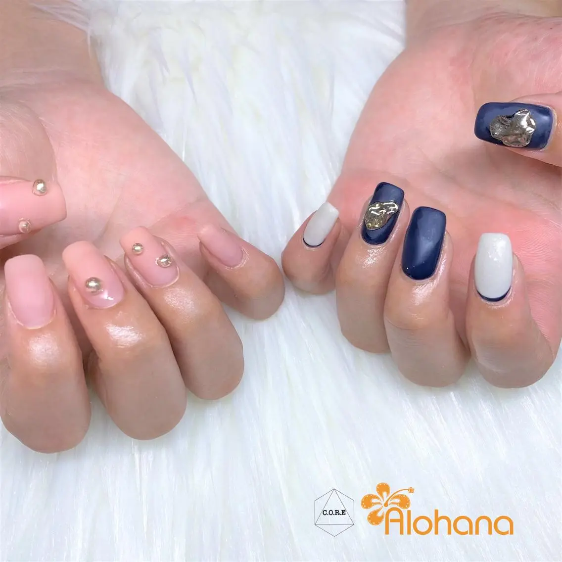 ネイル ゴールド ハンドネイル Alohana Minaのネイルデザイン