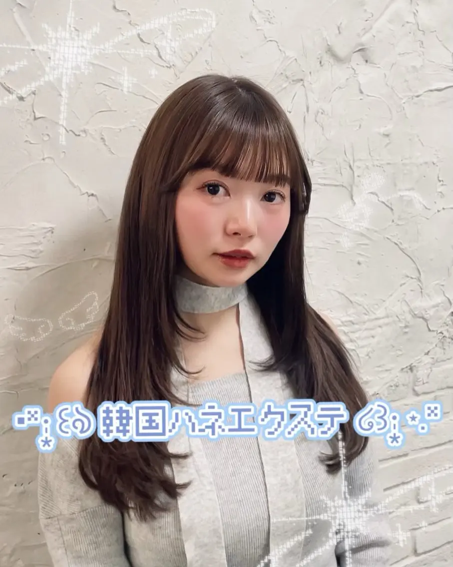 ロング カラー エクステ レイヤーカット ロング 似合わせカット トリートメント カット ヘアカラー エクステ girly/ヘア メイクMitsukiのヘアスタイル