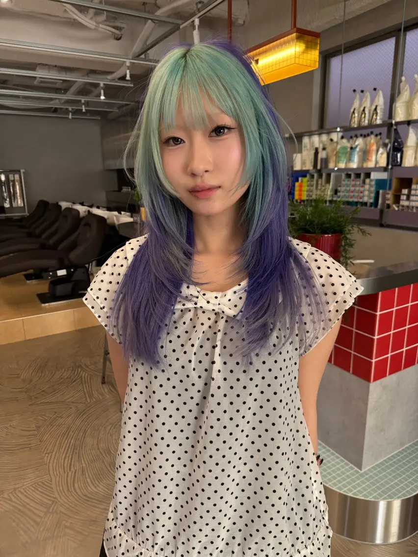 ロング カラー カット ヘアカラー トリートメント ヘアセット 🧡色落ちまで2度 楽しめる🧡ヨシキのヘアスタイル
