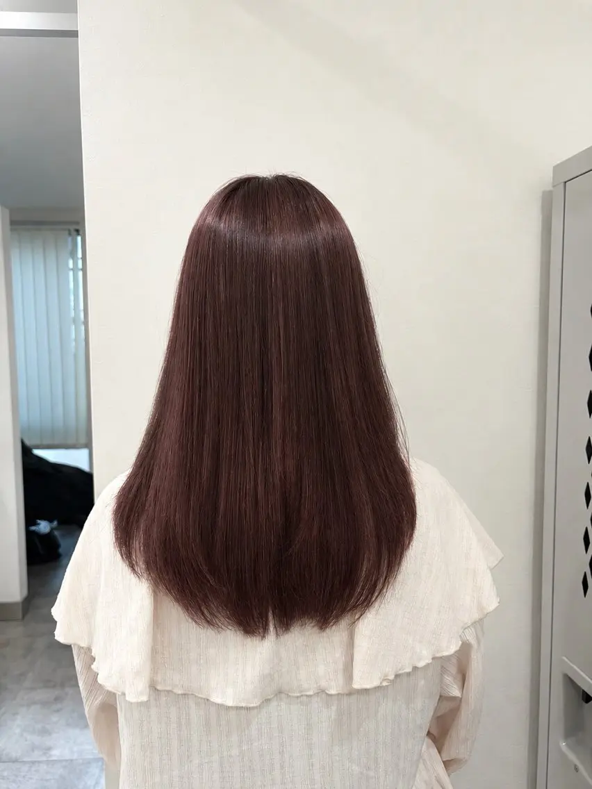 ロング カラー ブラウンカラー ピンクカラー ピンクブラウン カット ヘアカラー トリートメント ⭐トレンドカット&カ ラーCocoro🪿のヘアスタイル