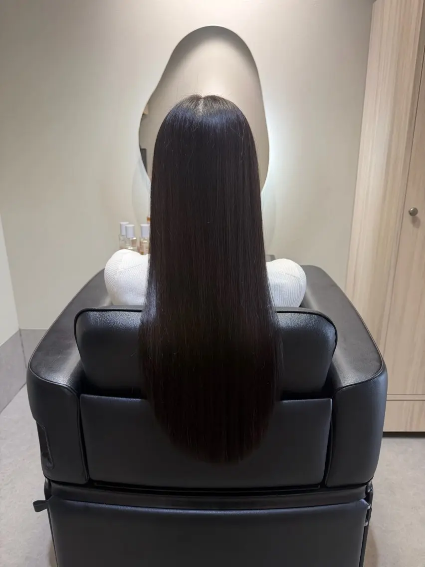 ロング カット ヘアカラー 縮毛矯正 トリートメント 博多美容室NAVY 橋本心縮毛矯正のヘアスタイル
