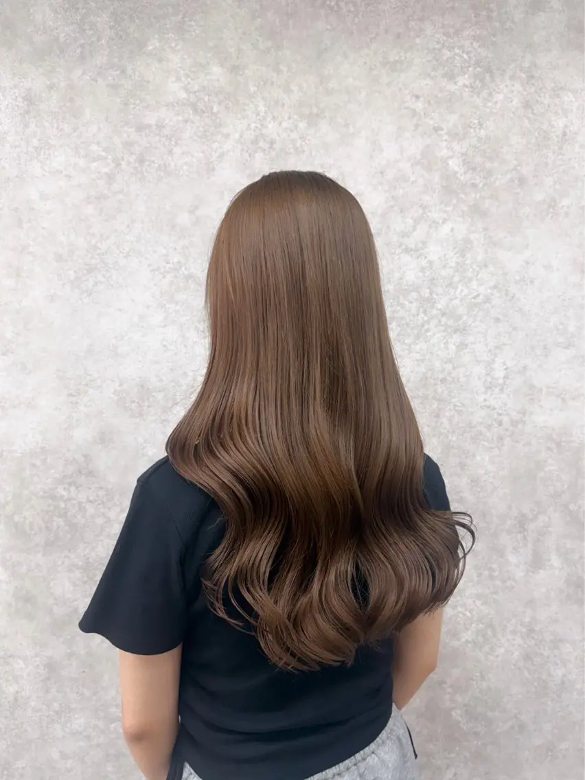 ロング カラー ブラウンカラー カット ヘアカラー トリートメント 村田梨乃/ minim hairのヘアスタイル
