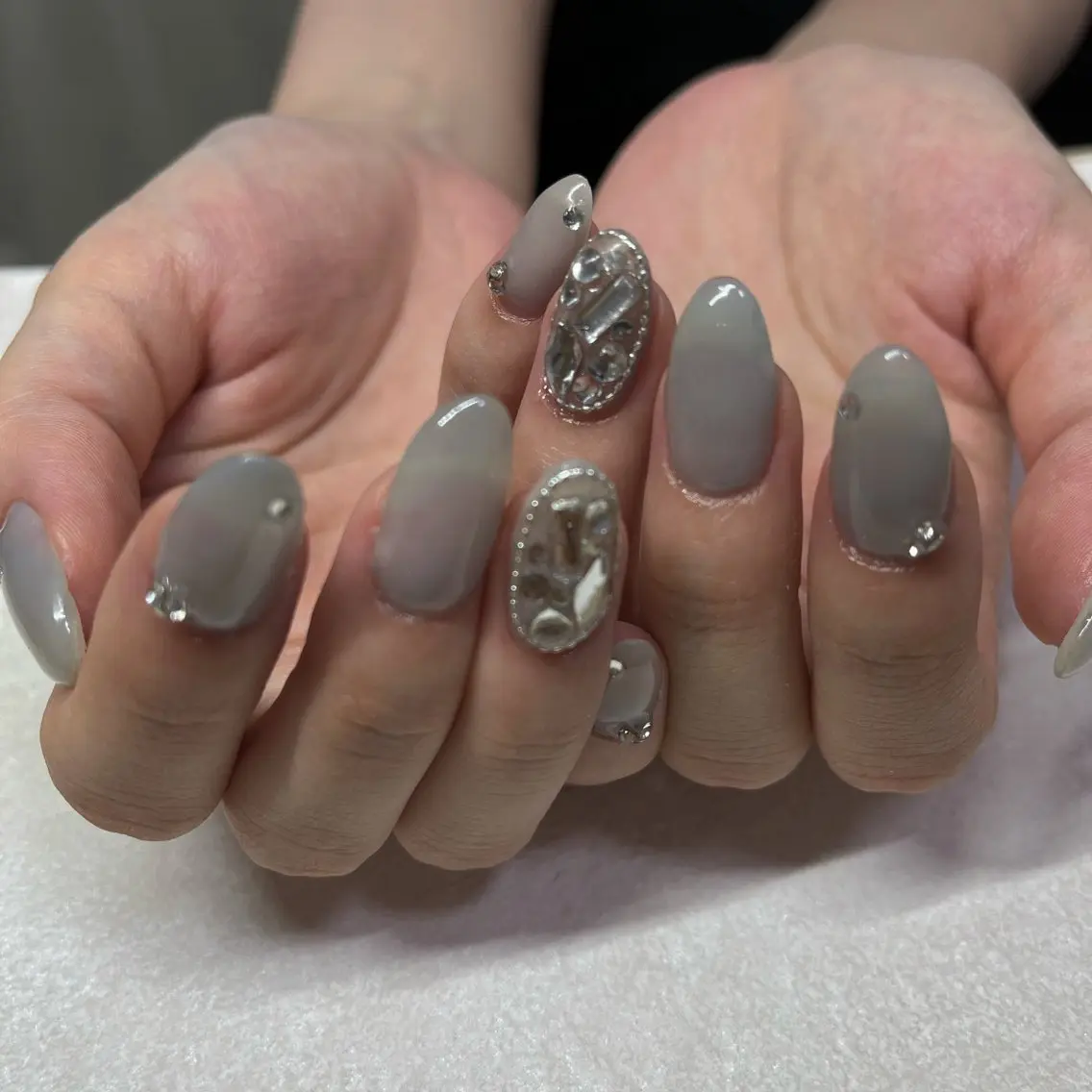 ネイル アートネイル 水色 ハンドネイル rio nailのネイルデザイン