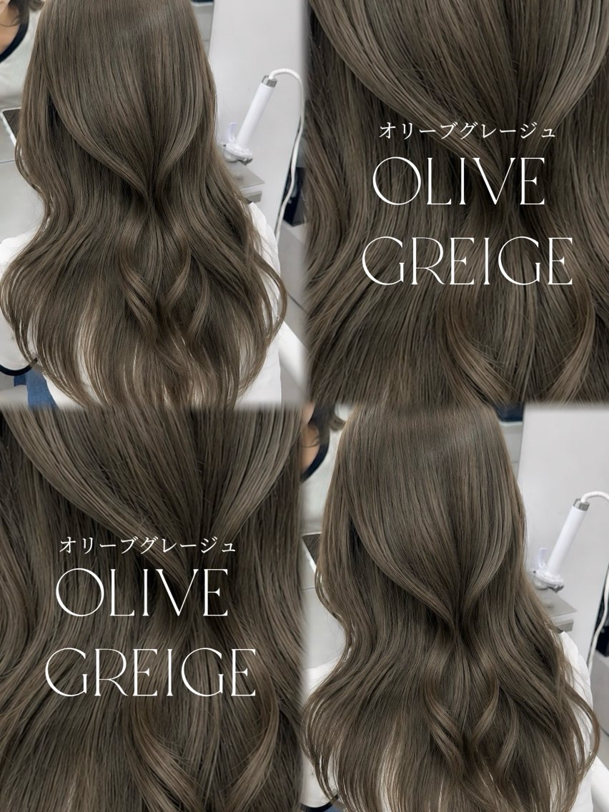 セミロング カラー 透明感カラー グレージュ カット ヘアカラー トリートメント 透明感カラー🩶 ×小顔カット難波のヘアスタイル