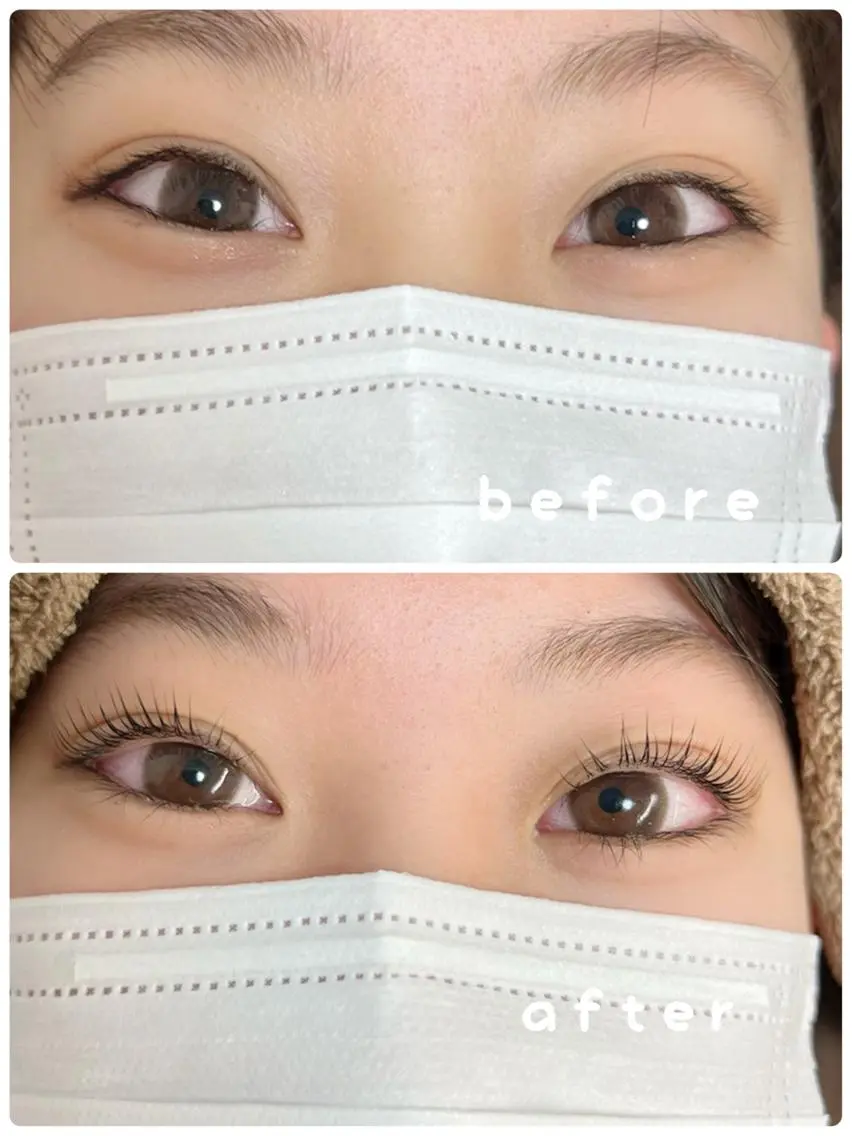 写真撮影モデル パリジェンヌ まつ毛パーマの写真