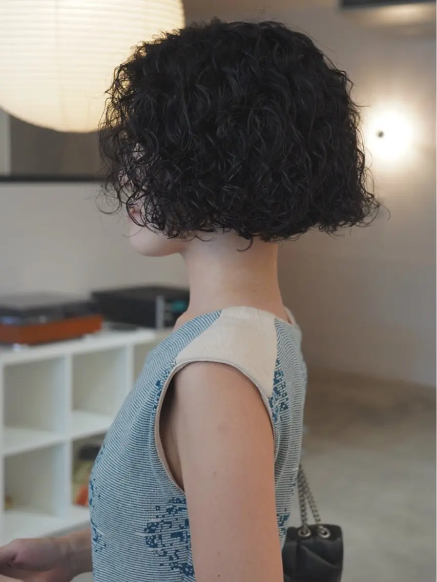ミディアム パーマ ミディアムパーマ ボブ 岡崎パーマ noiのヘアスタイル