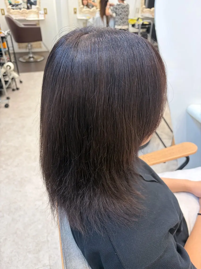 ミディアム カラー ヘアカラー 志村 梨帆のヘアスタイル