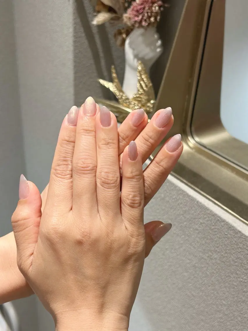 カラー ハンドネイル Sayaka𓇼 🫧のネイルデザイン