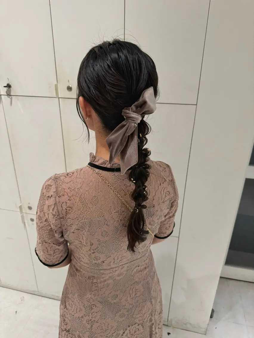 ヘアアレンジ 結婚式・ブライダル ヘアセット yumea ⠀のヘアスタイル