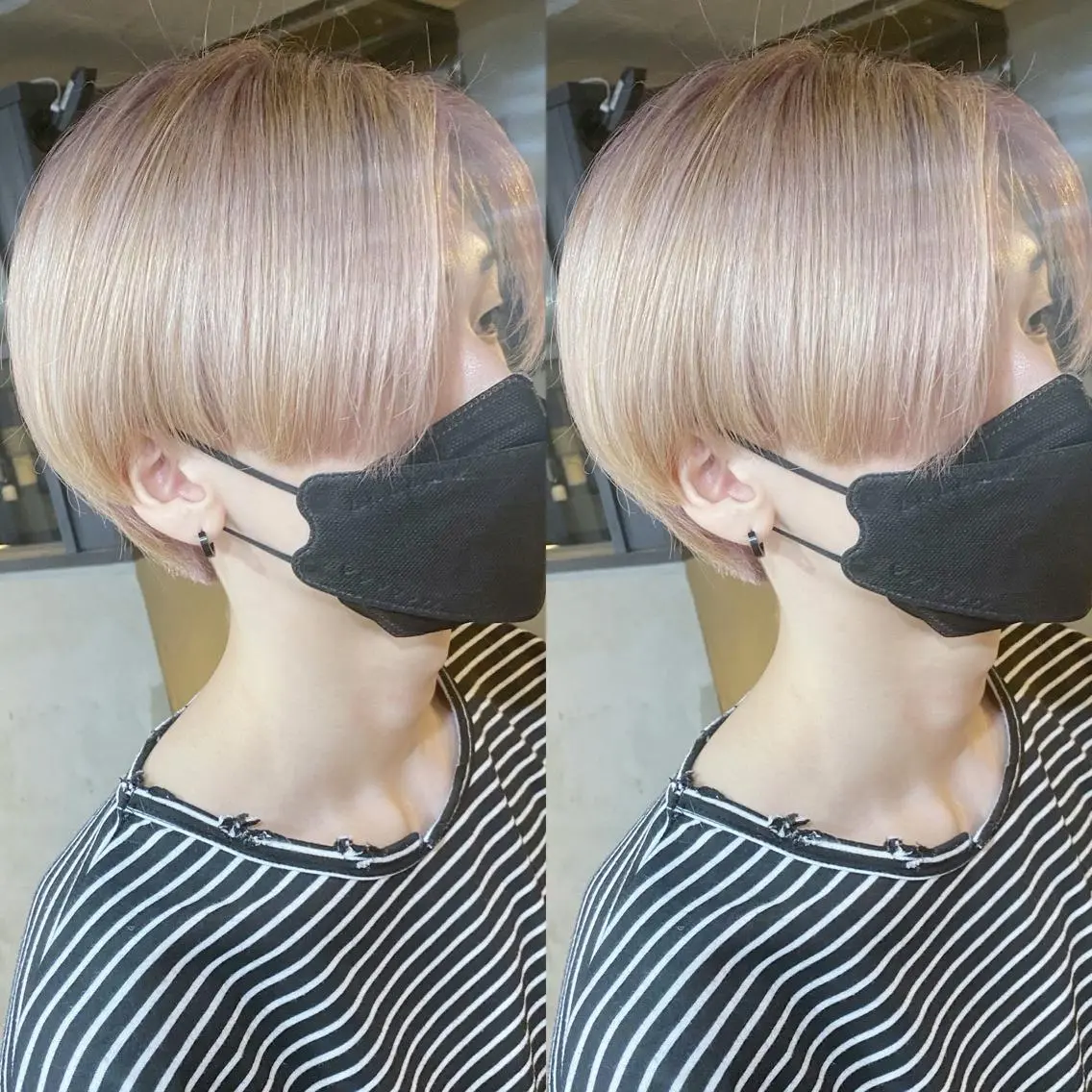 ミディアム カラー カット ヘアカラー トリートメント yoriダブルカラー 代表すがわらのヘアスタイル