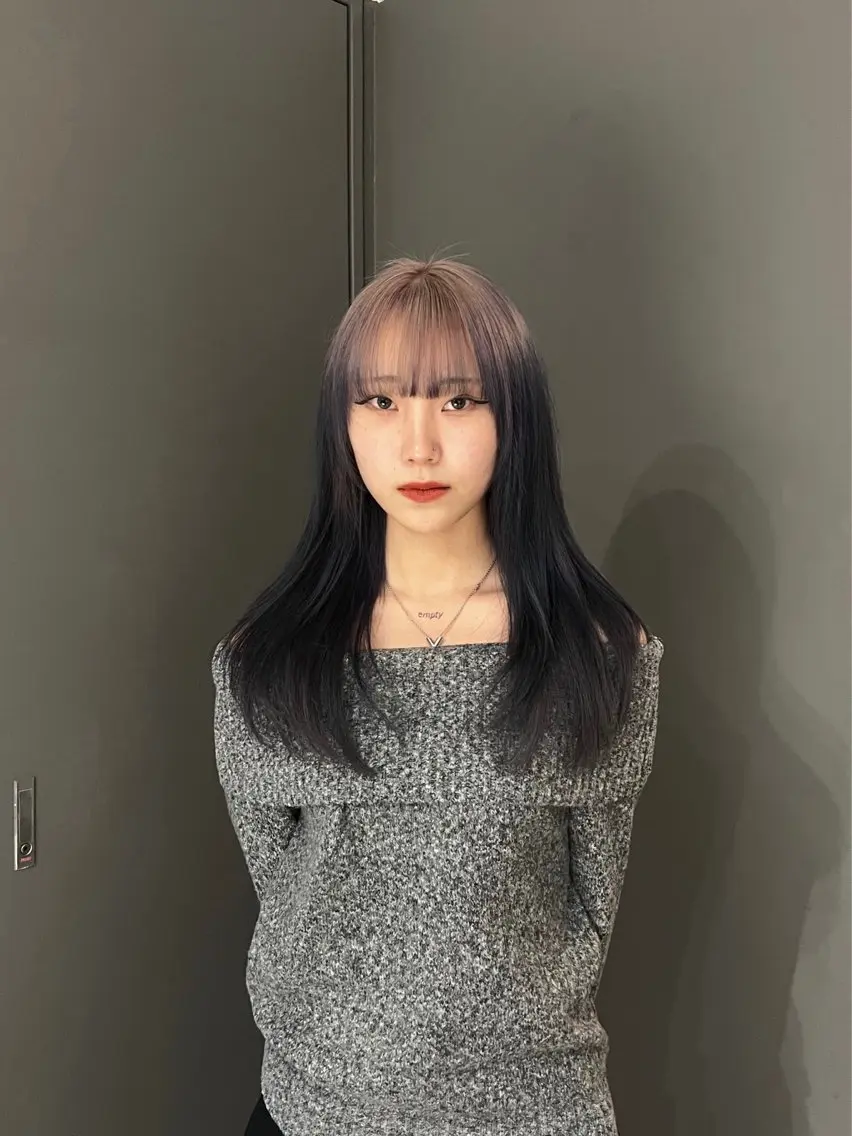 セミロング ヘアカラー NERO 松井 隆人のヘアスタイル