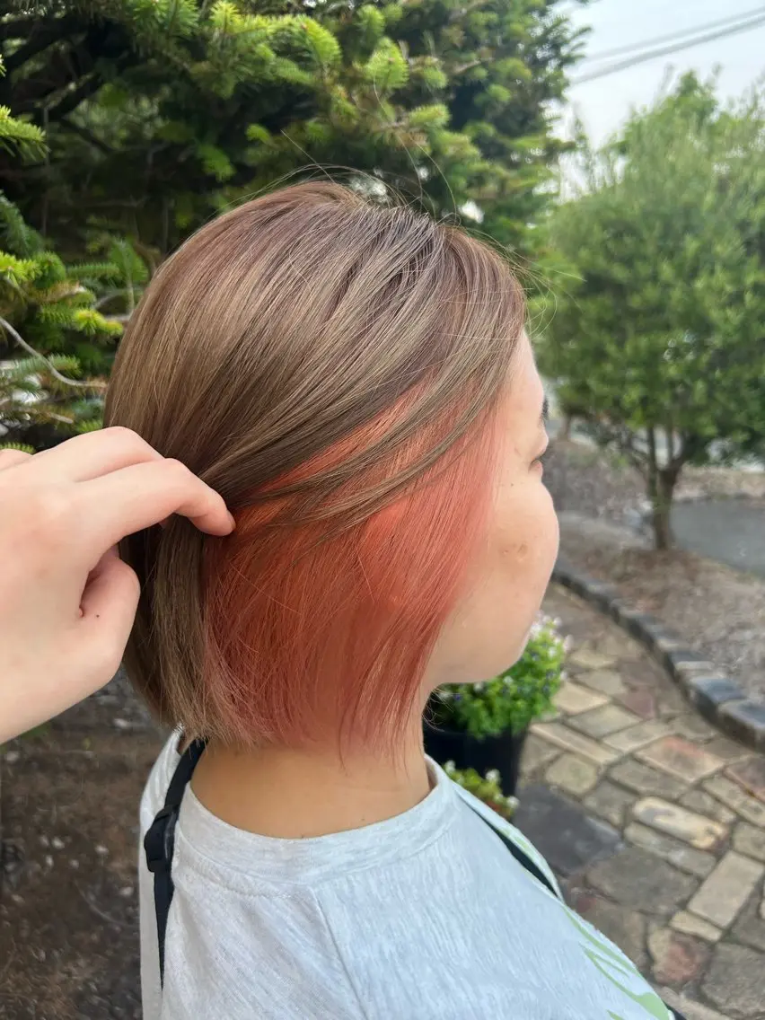 ミディアム ヘアカラー ヘアルームflat・ Rena🌼ྀིのヘアスタイル