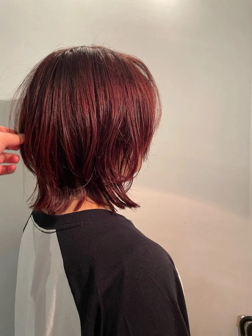 ミディアム ミディアムレイヤー ボブ レイヤーカット くびれミディアム/似 合わせ/鎌倉/edAのヘアスタイル