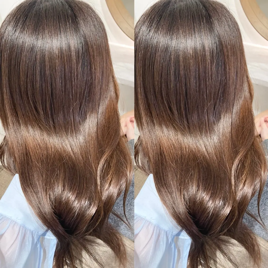セミロング カラー み うのヘアスタイル