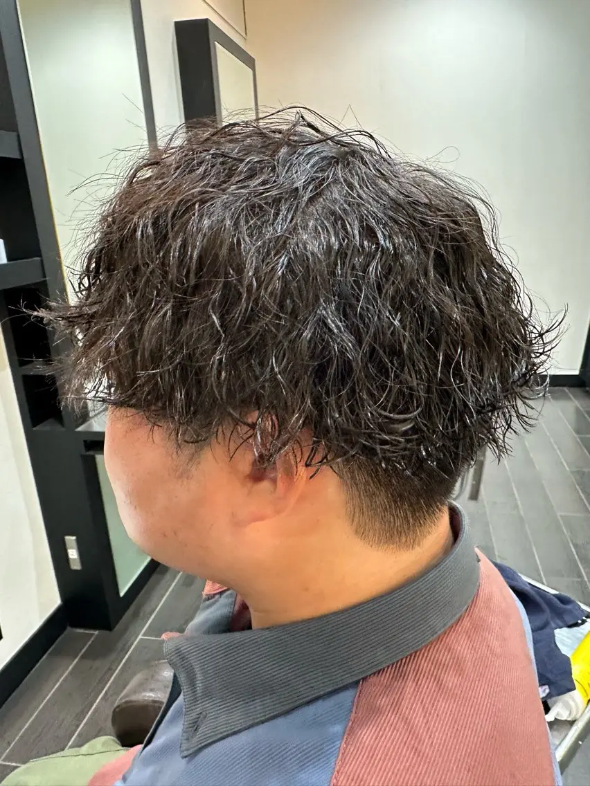 パーマ メンズ ナチュラルヘア 神田一瑳のヘアスタイル