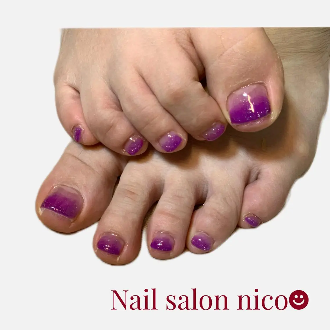 ネイル フットネイル グラデーション Nail salon nico☻のネイルデザイン