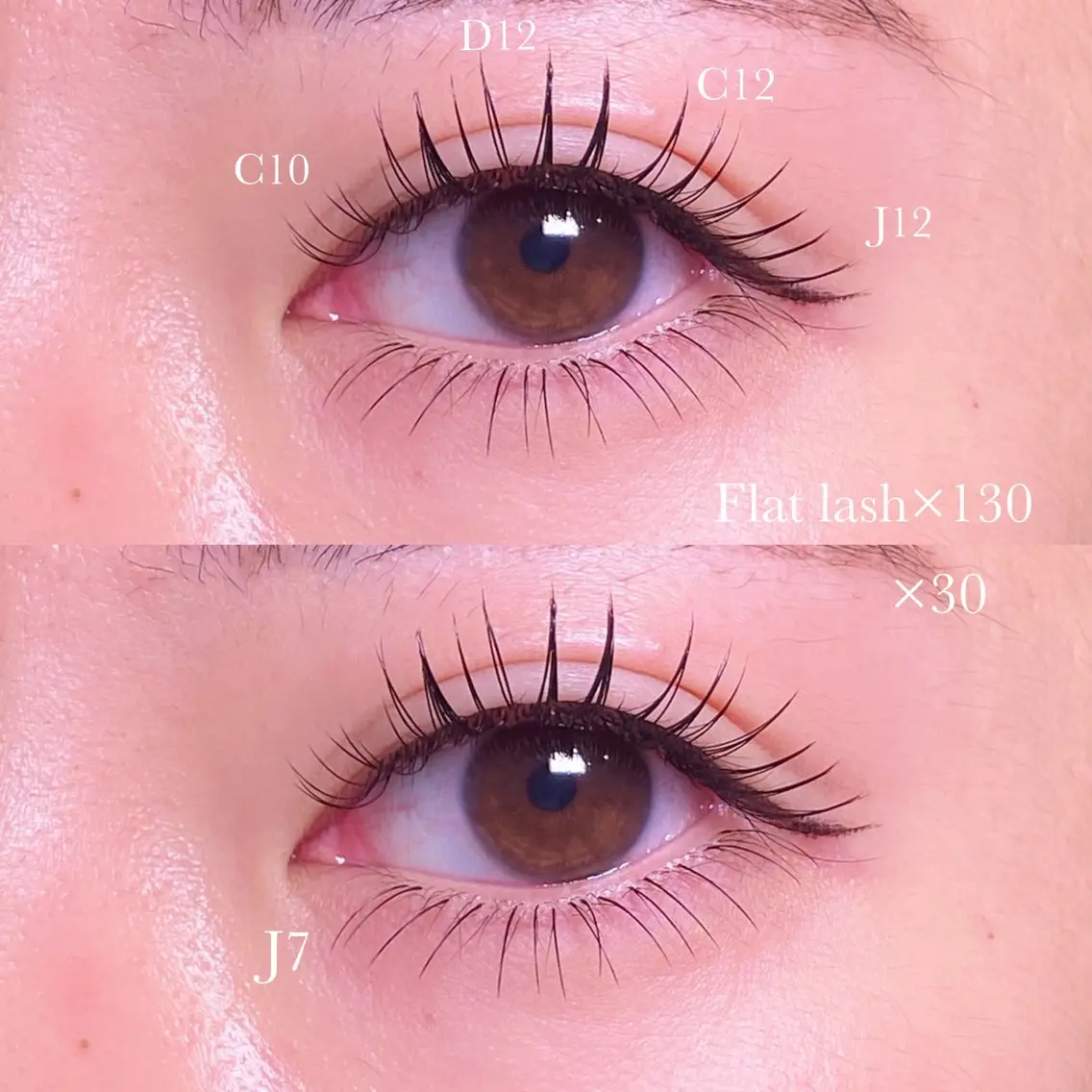 マツエク・マツパ フラットラッシュ 下まつげエクステ eyelash mieuxのマツエク・マツパデザイン