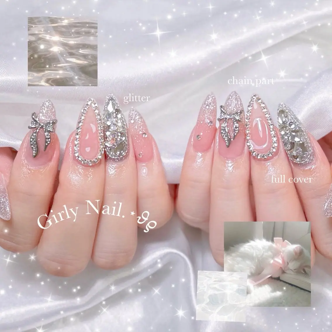 ネイル キラキラネイル 🎀mahiro🎀 #ガーリーのネイルデザイン