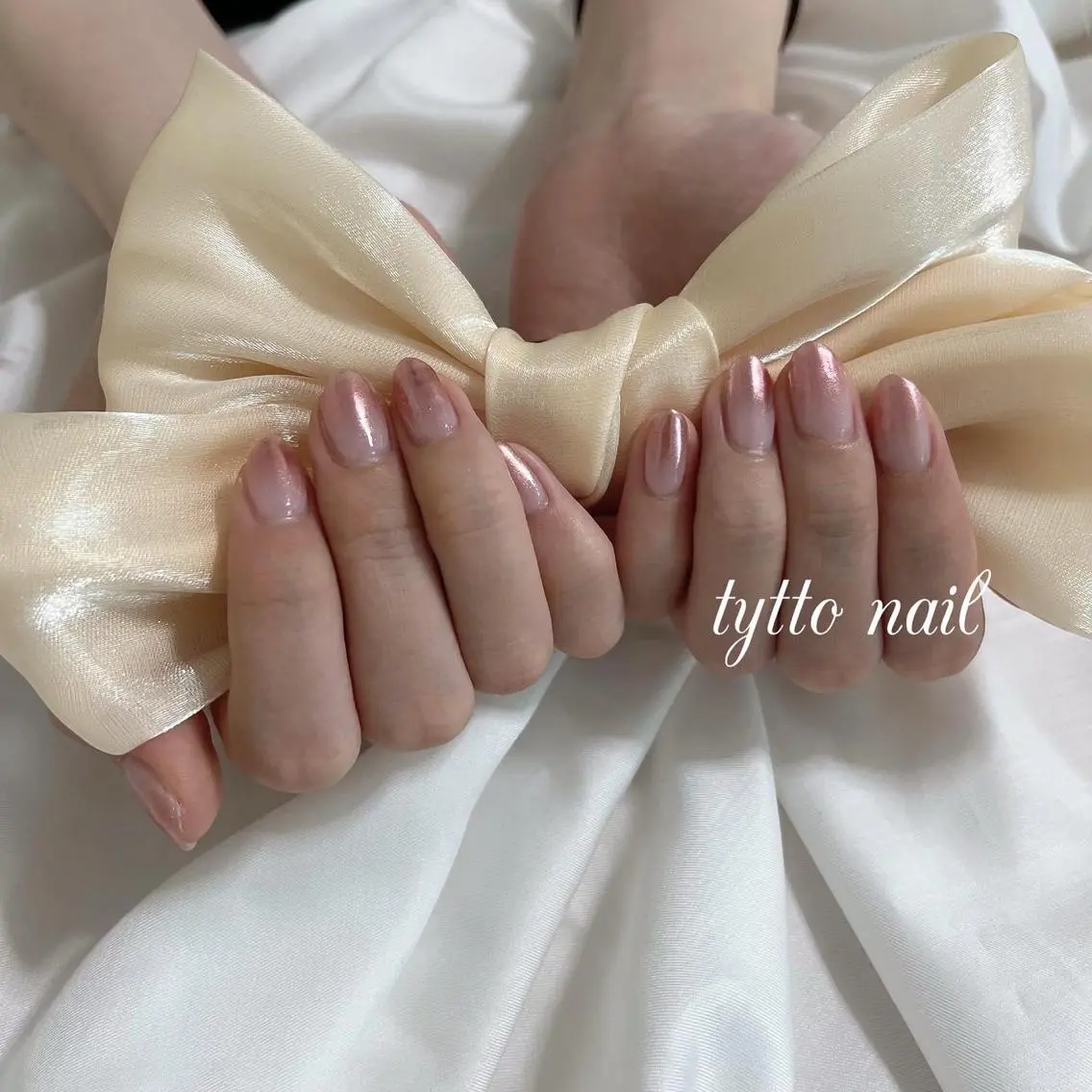 ネイル グラデーション ミラーネイル オフィスネイル ワンカラーネイル 夏ネイル ハンドネイル tytto nail ❤︎‪‪eri‪‪のネイルデザイン