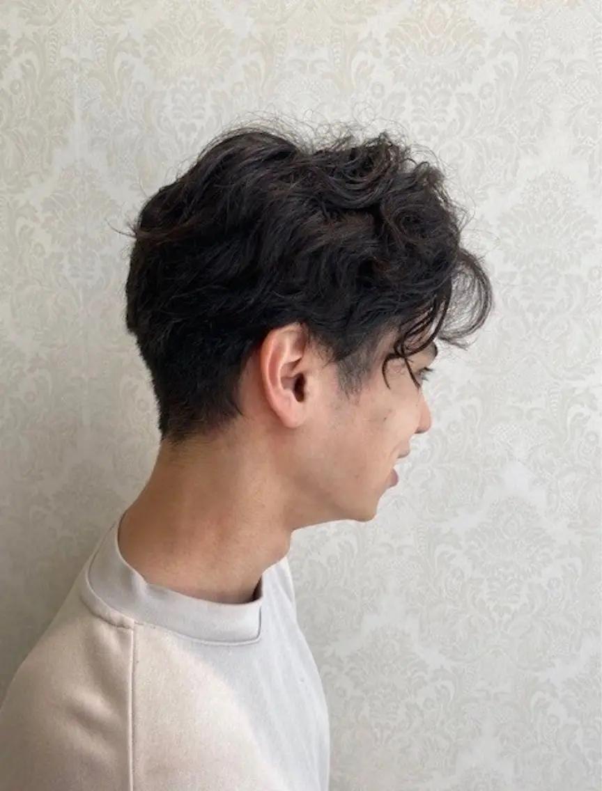 パーマ メンズ カット パーマ 【Earth平塚】 野首のヘアスタイル